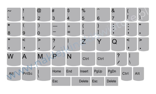 Przejdź do produktu Naklejki na klawiaturę dedykowane do LENOVO 14x14 srebrne