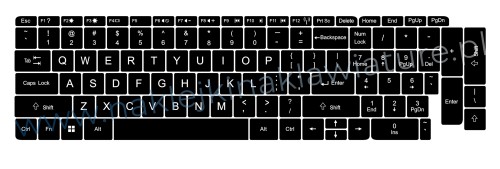Przejdź do produktu Naklejki na całą klawiaturę dedykowane HP 14x14 czarna