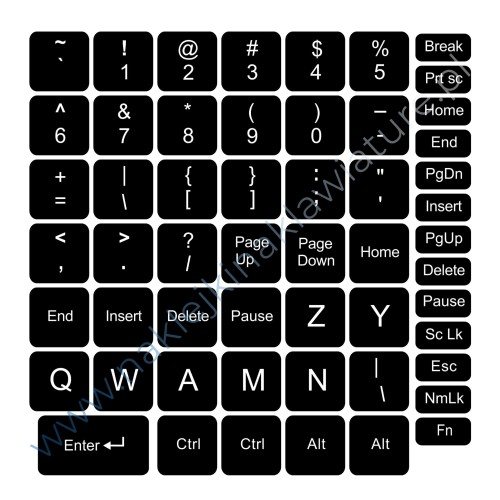 Przejdź do produktu Naklejka spolszczająca standardowa 14x14 CZARNA - komplet 10 sztuk